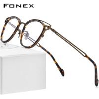 ราคา FONEX Acetate Titanium กรอบแว่นตาผู้ชาย2022 Vintage Oversize Square แว่นตาผู้หญิงแว่นตาแว่นตา90060 (16711130981)
