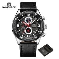 ราคา NAVIFORCE นาฬิกาข้อมือสำหรับผู้ชายนาฬิกานาฬิกากีฬาลำลองกันน้ำ2023ของแท้ควอตซ์เรืองแสงแสดงวันที่สายหนัง (21461218701)