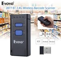 ราคา Eyoyo Bluetooth เครื่องสแกนบาร์โค้ด 1D 2D Barcode Scanner ผ่านบลูทู ธ USB แบบมีสายและเครื่องอ่านบาร์โค้ด 2D แบบไร้สาย 2 4G สแกนหน้าจอ CCD PDF417 Data Matrix Image Scanner สำหรับ Windows Mac Android iO