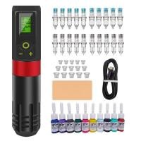 ราคา จอแสดงผล LCD เครื่องสักไร้สายมืออาชีพ เครื่องสักไร้สาย Tattoo equipment ชุดเครื่องสักปากกาสักไร้สายเม็ดสี เหมาะสำหรับผู้รักการสัก ผู้เริ่มต้น และศิลปิน ใช้งานได้ยาวนานพิเศษ tattoo mac (21389821952)