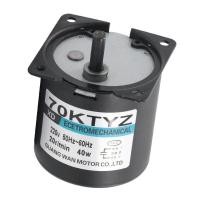 ราคา 220V AC 40W low speed geared motor 70KTYZ permanent magnet synchronous motor adjustable direction High Torque Low Noise motor (5592738409)