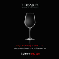 ราคา LUCARIS แก้วไวน์รุ่น TOKYO BORDEAUX 625 ml แพ็ค 6 ใบ (4487626796)