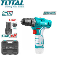 ราคา TOTAL สว่านแบตเตอรี่ ไร้สาย 12 โวลท์ แบต 2 ก้อน รุ่น TDLI12328 สว่านไร้สาย (20646659730)