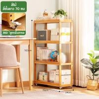 ราคา MUMAREN ตู้เก็บของ ล้อเลื่อน ตู้โชว์ ตู้เก็บของอเนกประสงค์ ตู้วางของ ตู้เก็บของติดล้อ 3 4 5ชั้นตู้เก็บของในครัว (21368689201)