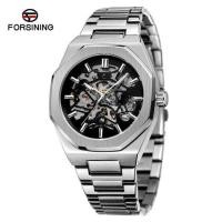 ราคา ZZOOI New Top Brand Luxury Forsining Gold Automatic Mechanical Watches for Men Skeleton Waterproof Clock Luminous Hands Wristwatches (19117441389)