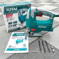 ราคา TOTAL เลื่อยฉลุไฟฟ้า เลื่อยจิ๊กซอว์ รุ่น TS206656 กำลังไฟ 570W ปรับรอบความเร็วได้ แถมฟรีใบจิ๊กซอ 3 ใบ (21055658863)