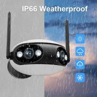 ราคา LLSEE icsee 4K 8MP กล้องวงจรปิดไร้สายกลางแจ้ง WIFI กล้อง 180 องศามุมกว้างสี Night Vision สองทางโทรกันน้ำ (19971617888)