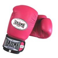 ราคา THAISMAI BG124 นวมชกมวย นวมซ้อมมวย นวมต่อยมวย นวม อุปกรณ์มวยไทย หนังแท้ สีบานเย็น Boxing Gloves Pink Leather Boxing Gloves THAIFIGHTPRO (4319386362)