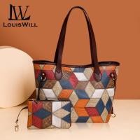 ราคา LouisWill กระเป๋ากระเป๋าทรงสี่เหลี่ยมมีหูหิ้วสะพายไหล่ผู้หญิงกระเป๋ากระเป๋าสะพายไหล่สไตล์โบฮีเมียนหัวเข็มขัดสีตัดกันลวดลายสร้างสรรค์บรรจุได้เยอะพิมพ์ลายย้อนยุคสายรัดพาดไหล่ปรับได้มีซิปกระเป๋าด้านใน (2