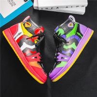 ราคา Red Fashion Anime Sneakers Men 2021 High Top Skateboard Shoes Breathable Cartoon Man Platform Vulcanized Shoes deportivas hombre (21672423641)