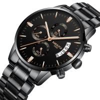 ราคา NIBOSI ธุรกิจวันที่อัตโนมัตินาฬิกาควอตซ์ Luxury Mens Chronograph ธุรกิจนาฬิกาเรือนเหล็กนาฬิกาข้อมือผู้ชายกล่องของขวัญผู้ชายหรูหรานาฬิกากันน้ำ (652460838)