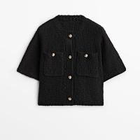 ราคา Massimo Dutti เสื้อผ้าผู้หญิงนำเข้าสินค้าใหม่ล่าสุด2024กระเป๋าตกแต่งลำลองแขนสั้นกลิ่นหอมขนาดเล็กสไตล์แจ็คเก็ตเสื้อคาร์ดิแกนแบบถักของแท้ (21538028803)