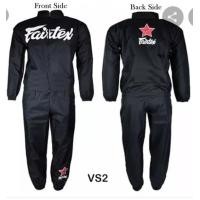 ราคา Fairtex Sauna Sweat Suit VS2 Vinyl Black weight cuts before fights SMLXLXXL ชุดลดน้ำหนักนักมวย แฟร์แท้กซ์ ไวนิล ของแท้จากโรงงาน (10265306056)