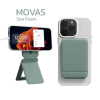 ราคา MOFT Magsafe Phone Tripod Stand Stain Resistant MOVAS Leather Angle Adjustment Strong Magnets Tripod for iPhone 15 14 13 12 (21767690049)