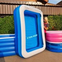 ราคา Smile Kids สระน้ำขนาดใหญ่ สระน้ำเป่าลม ขนาด 262 175 50 cm สระน้ำครอบครัว (13386052520)