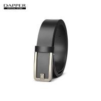 ราคา DAPPER เข็มขัดผู้ชาย หนังแท้ D Plaque Buckle Belt สีดำ (12399485892)