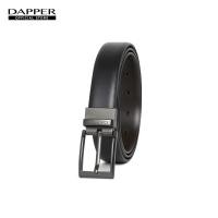 ราคา DAPPER เข็มขัดผู้ชาย หนังแท้ Modern Matte Pin Buckle Reversible Belt ใส่ได้ 2 ด้าน สีดำ (21688728735)