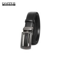 ราคา DAPPER เข็มขัดหนังแท้ ปรับสายได้ Ratchet Belt with Matte Automatic Buckle สีดำ (21688889577)