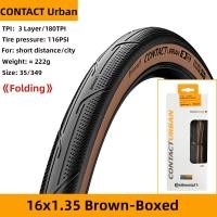 ราคา LazGlobal Continental Contact Urban ยางจักรยานพับได้ 16 นิ้ว 35 349 16x1 35 สําหรับ Brompton 3sixty Pikes Tan Brown Reflex Skin 180TPI ECO50 (20889037739)