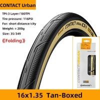 ราคา LazGlobal Continental Contact Urban ยางจักรยานพับได้ 16 นิ้ว 35 349 16x1 35 สําหรับ Brompton 3sixty Pikes Tan Brown Reflex Skin 180TPI ECO50 (20889037738)