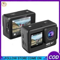 ราคา Q60AR กล้องถ่ายภาพเคลื่อนไหวกันน้ำ30FPS 4K 24MP Wi Fi 170 เลนส์มุมกว้าง2ชั้นกล้องวีดีโอแสดงผลคู่สำหรับกีฬากลางแจ้งขี่จักรยานดำน้ำ (21204642421)