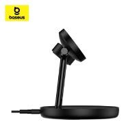ราคา Baseus แท่นชาร์จไร้สาย รุ่น Swan 3 in 1 Wireless Magnetic Charger 20W สี ดำ (21236369199)
