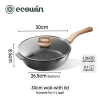 ราคา Ecowin Maifan กระทะก้นลึก 24 28 30 32cm การเคลือบหินทางการแพทย์ ไม่ติดกระทะ ใช้ได้กับเตาแก๊สและเตาแม่เหล็กไฟฟ้าทุกชนิด (14904483027)