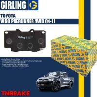 ราคา GIRLING ผ้าเบรค คู่หน้า TOYOTA VIGO 4x4 4wd ปี 2004 2008 รุ่นก่อนแชมป์ วีโก้ พรีรันเนอร์ db1739 ยี่ห้อ เกิลลิ่ง 6134289 1 T ผ้าเบรก (21629518264)