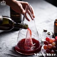 ราคา Visionยุโรปสไตล์คนโทไวน์รูปร่างพีระมิดไวน์จำหน่ายคริสตัลปราศจากสารตะกั่วแก้วไวน์แดงSobererในครัวเรือนWine Wake Upหม้อไวน์Pourerคอนเทนเนอร์ (6437612497)