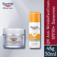 ราคา Eucerin Q10 Anti Wrinkle Face Cream 48g Eucerin Sun Dry Touch Oil Control Face SPF50 50 ML (21598564011)