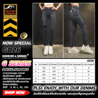 ราคา G026 กางเกงยีนส์เอวสูงพิเศษผ้ายีนส์ยืดทรงเดฟ Lady Skinny Stretch Denim Gasoline Garage ปั๊มน้ำมันแก๊สโซลีน G (16827749412)