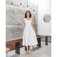 ราคา Lady MADE Kloset ชุดเดรสคอเหลี่ยม สีขาว รุ่นโบวี่ ชุดกระโปรงใส่ออกงาน ชุดพรีเว็ดดิ้ง LM020 (21147141919)