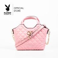 ราคา Playboy กระเป๋าสะพายข้างผู้หญิง ลิขสิทธิ์แท้ รุ่น ST B241PB557 ดีไซน์เย็บนวมทรงคางหมูซิปบน มี 3 สี สีดำ สีชมพูและสีแดง (21407723674)