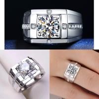 ราคา แหวนเพชรโมอิส 2 กะรัต เงินแท้ 92 5 ชุบทองคำขาว G6527 (19494704008)