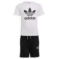 ราคา adidas ไลฟ์สไตล์ ชุดเสื้อยืดและกางเกงขาสั้น Adicolor เด็ก สีขาว HK2968 (17401330781)