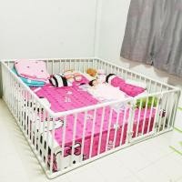 ราคา คอกกั้นเด็ก 6ฟุต ครอบที่นอน 1 8x2 ม แถมฟรีตัวดูดพื้น พร้อมส่ง ส่งไว Buddykidshop (21589711903)