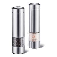 ราคา Electric Salt and Pepper Grinder Set Automatic Salt and Pepper Grinder Battery Operated Pepper Mill with Light Home Kitchen Electric Grinder (20626065965)