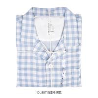 ราคา MUJIลมคลาสสิกลายสก๊อตโดยไม่ต้องตะเข็บด้านข้างเส้นด้ายฝ้ายคู่ผู้ชายบริการบ้านคู่และหญิงแขนยาวชุดสูทชุดนอน (7704401542)