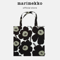 ราคา MARIMEKKO PIENI UNIKKO BAG รีดได้ กระเป๋าผ้า กระเป๋าลายดอกไม้สีเขียว กระเป๋า Unikko กระเป๋าผ้าสีดำ กระเป๋าสีดำ กระเป๋าผ้า Marimekko Tote bag Size 44X43CM (21615294848)
