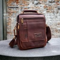 ราคา กระเป๋าสะพายข้างผู้ชาย กระเป๋าหนังแท้ หนังวัว กระเป๋าหนังผู้ชาย ไซส์ใหญ่ ขนาด 11 นิ้ว (15749349388)