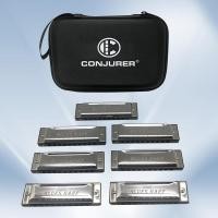 ราคา ชุดกุญแจ7ดอก Harmonika Blues 10รูพร้อมเคสสำหรับผู้เริ่มต้นมืออาชีพ (21361504845)