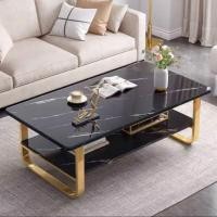 ราคา โต๊ะกลาง โต๊ะรับแขก โต๊ะกาแฟ โต๊ะกลางรับแขก โต๊ะลายหินอ่อน ดีไซน์หรูหรา ทันสมัย Coffee Table ขนาดโต๊ะ 100 50cm 120 60cm (17083861756)