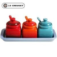 ราคา Le Creuset Spice Jar Ceramic Enamel Stoneware Gradient Color Spice Jar Set (21527180892)