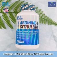 ราคา แอลซิทรูลีน แอลอาร์จินีน L Arginine L Citrulline 500mg 120 Veggie Capsules EVLution Nutrition (21410167745)