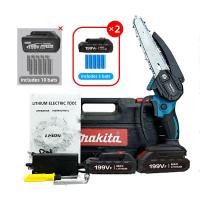 ราคา โปรโมชั่นจํากัดเวลา Makita เลื่อยไฟฟ้าไร้สาย 6 นิ้ว เลื่อยไฟฟ้า 199Vแบตเตอรี่ 2 ก้อน เลื่อยยนต์ เลื่อยโซ่ เครื่องตัดไม้ไร้สาย ตัดไม้แบตตเตอรี่ รุ่นสีเเทา ดำ (21688274414)