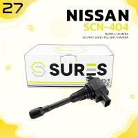 ราคา คอล์ยจุดระเบิด SURES NISSAN MARCH ALMERA SYLPHY JUKE PULSAR NAVARA URVAN X TRAIL TEANA รหัส SCN 404 ตรงรุ่น 100 เครื่อง HR12 HR15 HR16 MR18 MR20 QR25 VQ25 (3698520085)