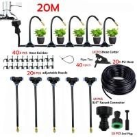 ราคา ส่งฟรี ชุดหัวฉีดสเปรย์หมอก ชุดพ่นหมอก ชุดพ่นไอน้ำ เครื่องพ่น 20เมตร 20หัวฉีด ชุดพ่นไอน้ำ ชุดพ่นละอองหมอก ก้านเสียบ ดัด งอ ได้อิสระ เหมาะสำหรับสถานที่เช่นสวน สวนผัก สวนพฤกษศาสตร์ รดน้ำต้นไม้ ลดฝุ่น PM 