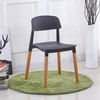 ราคา เก้าอี้พลาสติก เก้าอี้มีพนักพิง ทรงโมเดิร์น เก้าอี้กินข้าว 53 43 76cm รับได้ 300 กิโลกรัม ขาไม้จริง เก้าอี้พลาสติกโมเดิร์น (21426562572)