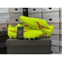 ราคา ใหม่ล่าสุดรองเท้าสตั๊ดสีเขียวส้ม Mizuno made in Japan (21509131435)