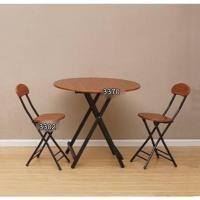 ราคา ชุดโต๊ะ พร้อมเก้าอี้ พับได้ ชุดโต๊ะ โต๊ะไม้ 1 ตัว เก้าอี้2ตัว YF 3333 (20766529713)